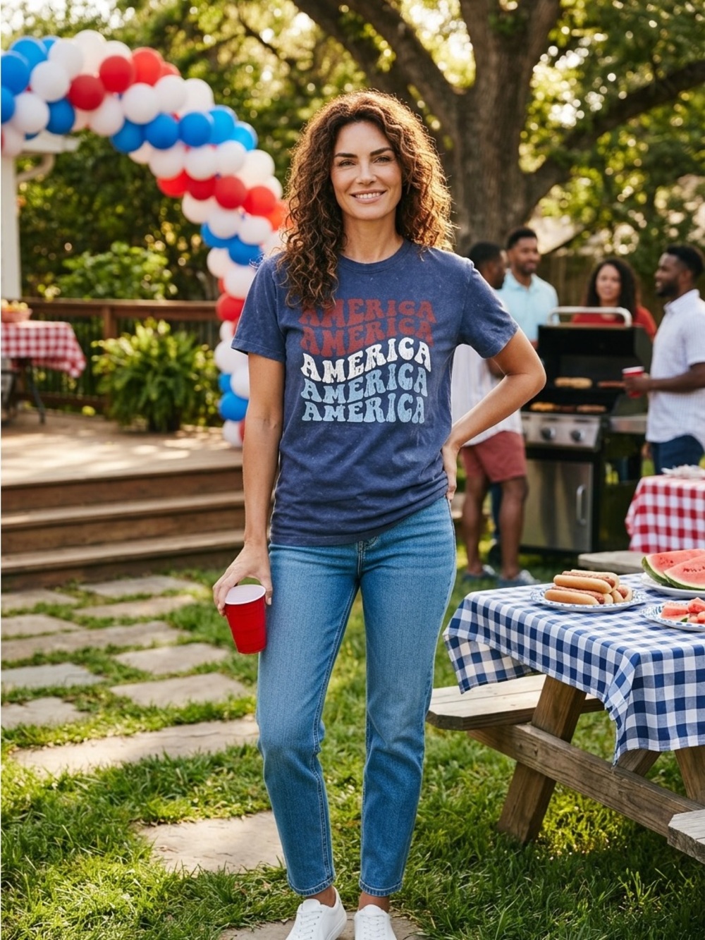 Goody Two Sleeves America Mineral Wash Tee